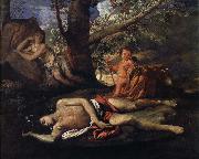 Nicolas Poussin echo och narcissus France oil painting artist